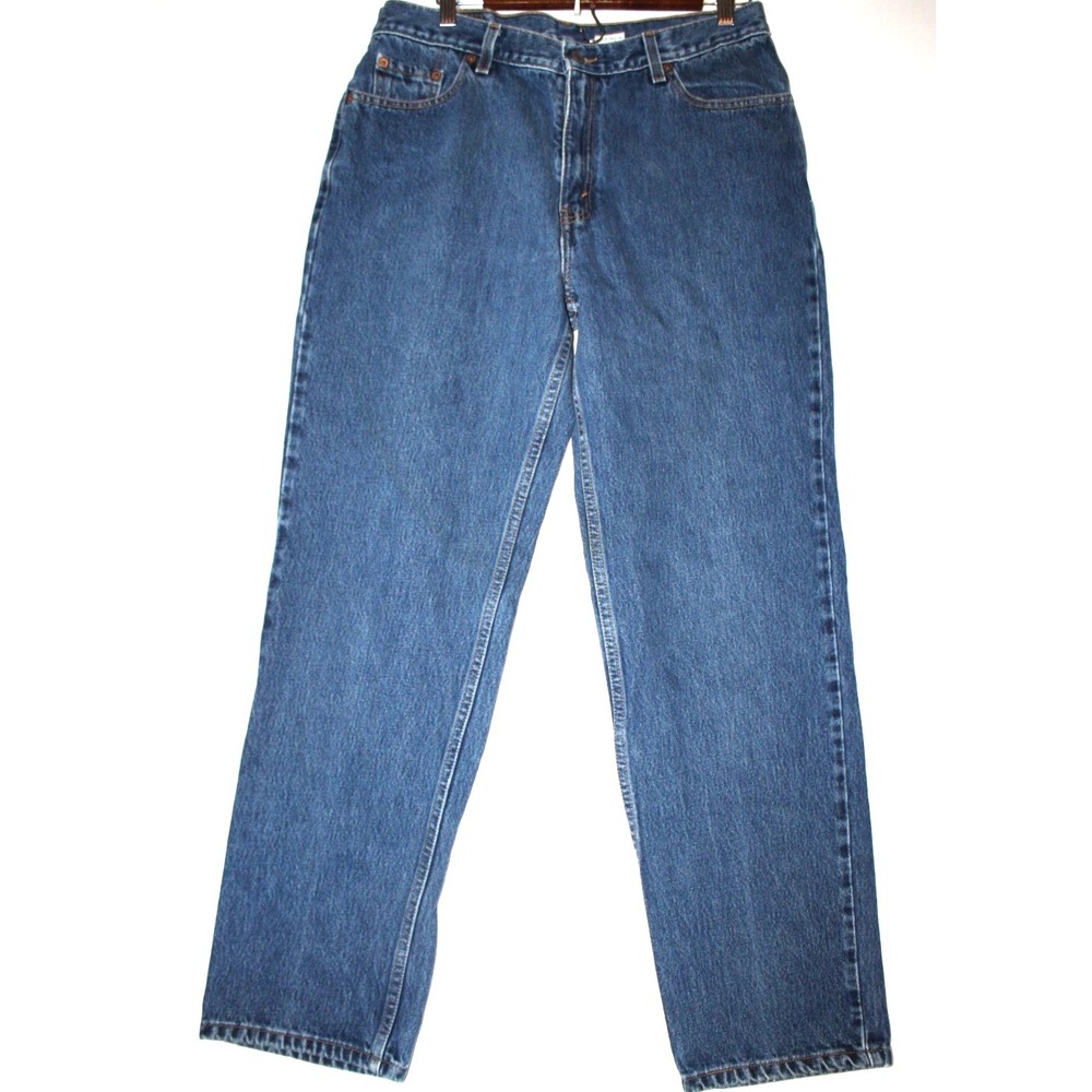Vintage Levi's 512 Slim Fit Straight Leg Blue High Rise Mom Jeans 14 Regular 90s